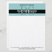 En-tête de lettre de monogramme de double de (Devant / Derrière)