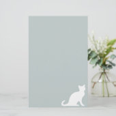 En-tête de lettre de papier de papeterie de chat (Debout devant)