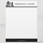 En-tête de lettre de professionnel de bouteilles (Devant)