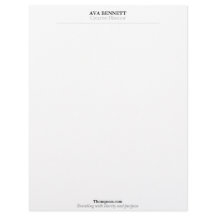 En-tête de lettre de style minimaliste moderne pou