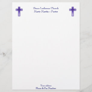 En-tête de lettre d'église ou de pasteur