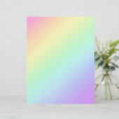 En-tête De Lettre Dégradé arc-en-ciel Pastel Diagonal (Debout devant)