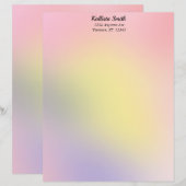 En-tête De Lettre Dégradé du lever du soleil (Devant / Derrière)