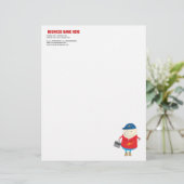 en-tête de lettre d'électricien (Debout devant)