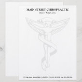 En-tête de lettre d'emblème de chiropractie (Devant / Derrière)