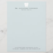 En-tête De Lettre Dentist White Teeth Light Blue (Devant)