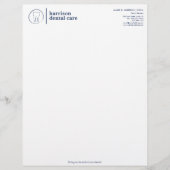 En-tête De Lettre Dentiste blanc/bleu (Devant)