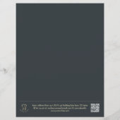 En-tête De Lettre Dentiste Or Dentistère Dentistère Bleu foncé gris (Dos)