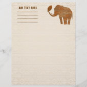 En-tête De Lettre Design d'art tribal des éléphants (Devant)