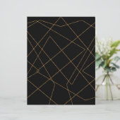 En-tête De Lettre Design géométrique moderne Gold & Black (Debout devant)