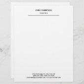 En-tête De Lettre Design Simple Minimaliste Moderne (Devant / Derrière)