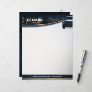 En-tête De Lettre Détail du véhicule Services de nettoyage automat