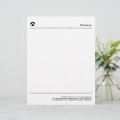 En-tête De Lettre Deux lignes à trois sections - encadrées (Debout devant)