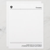 En-tête De Lettre Deux lignes à trois sections - encadrées (Devant / Derrière)