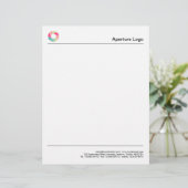 En-tête De Lettre Deux Lignes - Logo Coloré d'Ouverture (Debout devant)