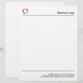 En-tête De Lettre Deux Lignes - Logo Coloré d'Ouverture (Devant / Derrière)