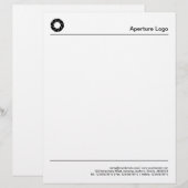 En-tête De Lettre Deux lignes - Logo d'ouverture (Devant / Derrière)