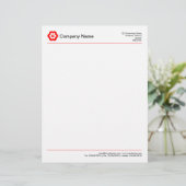 En-tête De Lettre Deux lignes v2 - Rouge (Debout devant)