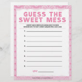 En-tête De Lettre Devinez La Douce Mess [Dentelle De Luxe [Rose] (Devant / Derrière)