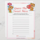 En-tête De Lettre Devinez La Douce Mess [ Nounours] (Devant / Derrière)