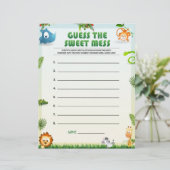 En-tête De Lettre Devinez La Douce Mess [Thème animal] (Debout devant)