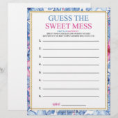 En-tête De Lettre Devinez Le Mess Doux [Aquarelles Florales] (Devant / Derrière)