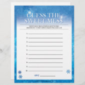 En-tête De Lettre Devinez Le Mess Doux [Bleu Neige] (Devant / Derrière)