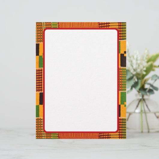 En-tête De Lettre Document frontalier Motif africain (Debout devant)