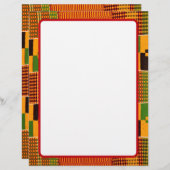En-tête De Lettre Document frontalier Motif africain (Devant / Derrière)