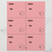 En-tête De Lettre Dog Puppy Classroom Valentine Sheets (Dos)