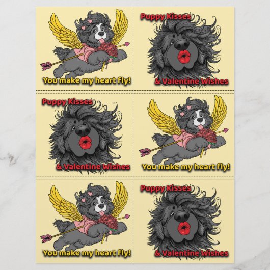 En-tête De Lettre Dog Puppy Classroom Valentine Sheets (Devant)