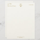 En-tête de lettre d'or classique de CABINETS (Devant / Derrière)