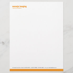En-tête de lettre d'orange de panneau de ligne de