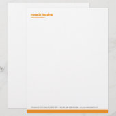 En-tête de lettre d'orange de panneau de ligne de (Devant / Derrière)