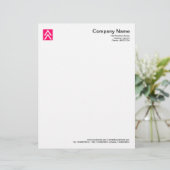 En-tête De Lettre Double flèche - Rouge néon (Debout devant)