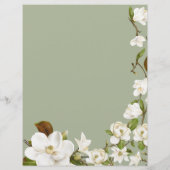 En-tête De Lettre Douche pour couples floraux Magnolia (Dos)