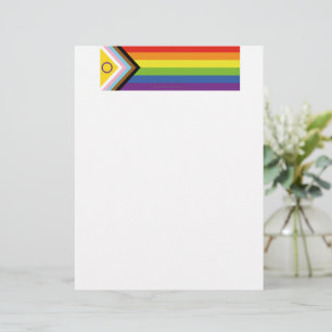 En-tête De Lettre Drapeau de fierté intersexe de SlipperyJoe's fond