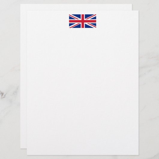 En-tête De Lettre Drapeau du Royaume-Uni (Devant / Derrière)