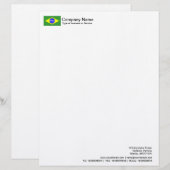 En-tête De Lettre Drapeaux - Brésil (Devant / Derrière)