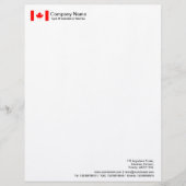 En-tête De Lettre Drapeaux - Canada (Devant)