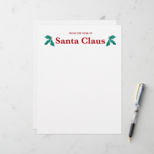 En-tête De Lettre Du bureau du Père Noël