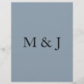En-tête De Lettre Dusty Blue Mariage Bridal Party Monogrammes person (Devant)