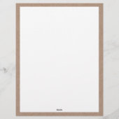 En-tête De Lettre Earthy Kraft Ajouter votre rectangle de logo comme (Dos)