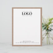 En-tête De Lettre Earthy Kraft Ajouter votre rectangle de logo comme (Debout devant)