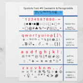 En-tête De Lettre Échantillon de police de symbole #6 géométrique et (Devant / Derrière)