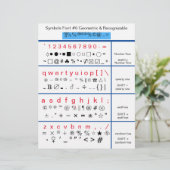 En-tête De Lettre Échantillon de police de symbole #6 géométrique et (Debout devant)