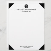 En-tête De Lettre Échelles classiques de justice | Bureau du droit (Devant / Derrière)