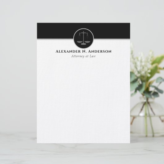 En-tête De Lettre Échelles de justice (Debout devant)