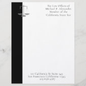 En-tête De Lettre Échelles de justice (Devant)