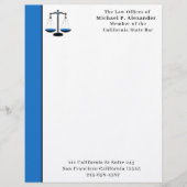 En-tête De Lettre Échelles de justice (Devant)